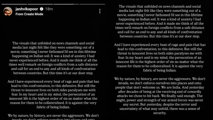 India TV - Janhvi Kapoor Instagram History