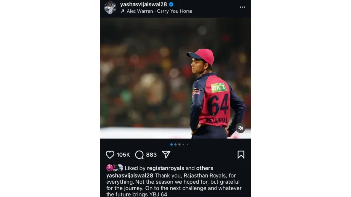 India TV - Yashasvi Jaiswal Instagram Post Pre -Edit