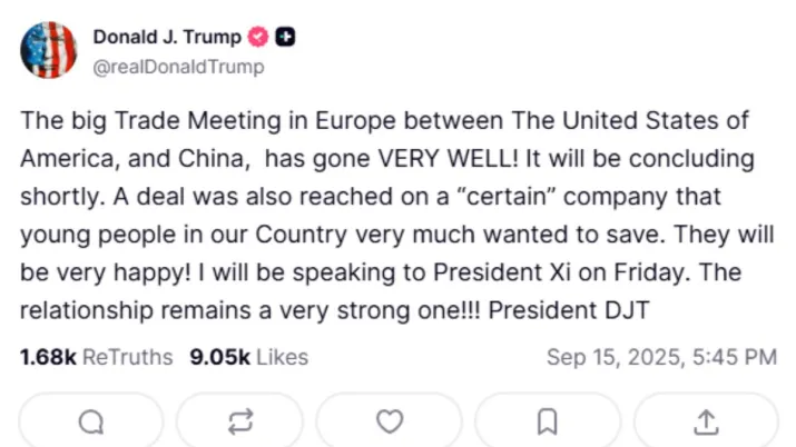 India Tv - US President Donald Trump has said that a deal has reached with China over TikTok.