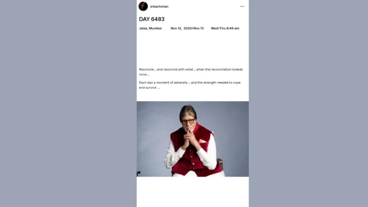 India Tv - Screengrab taken from Amitabh Bachchan's blog post.