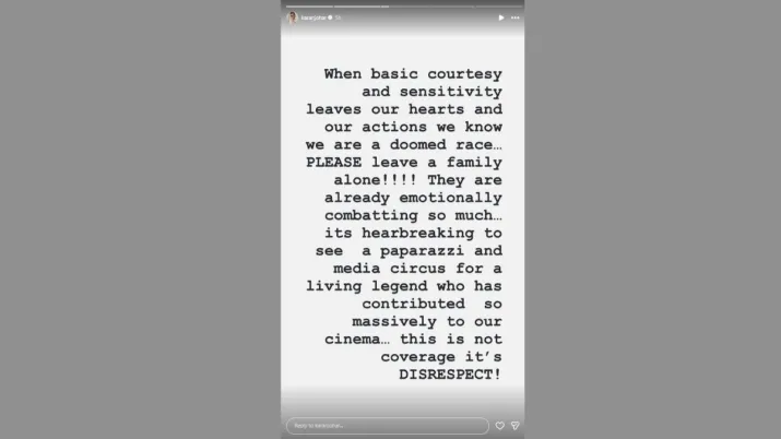 India Tv - Karan Johar's Instagram story