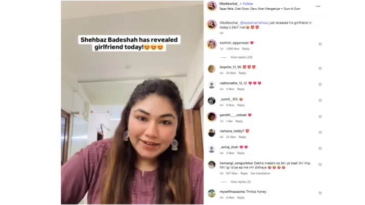 India Tv - A social media user discusses Shehbaz Badesha’s girlfriend reveal on Bigg Boss 19