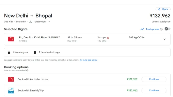 India Tv - Delhi to Bhopal 