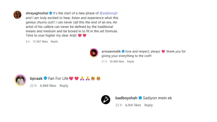 India Tv - Singers react to Arijit Singh's retirement from playback India Tv - Arijit Singh