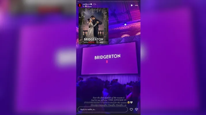 India Tv - Screengrab taken from Bridgerton Netflix's Instagram story.