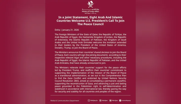 India Tv - Joint statement by Muslim-majority countries India Tv - Donald Trump, board of peace