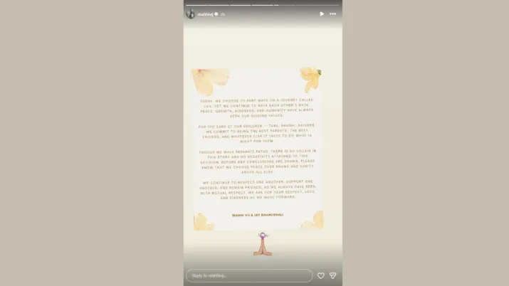 India Tv - Screengrab taken from Mahhi Vij's Instagram story. India Tv - Mahhi Vij's Instagram story.