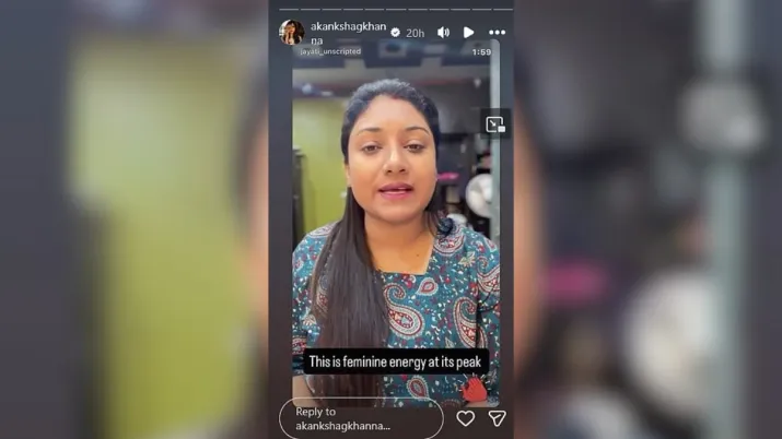 India Tv - Screengrab taken from Akanksha Chamola's Instagram story.