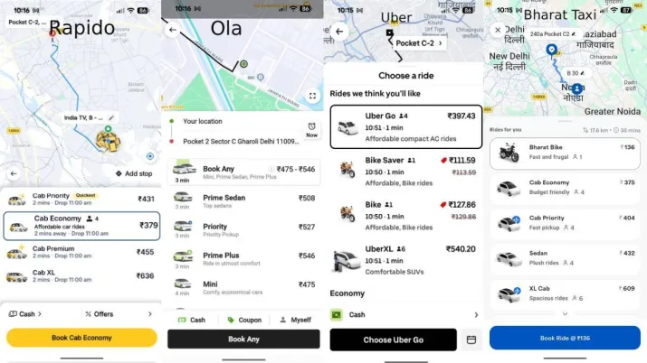 India Tv - Bharat Taxi app experience and fare comparison India Tv - Bharat Taxi app experience and fare comparison