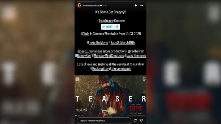 India Tv - Rishab Shetty's Instagram story