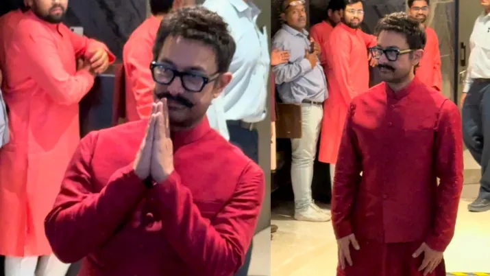 India Tv - Aamir Khan at Arjun Tendulkar and Saaniya Chandhok's wedding