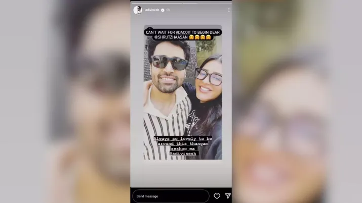 India Tv - screengrab from Adivi Sesh's Instagram story. 