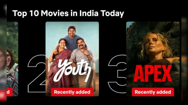 India Tv - Apex movie in the Top 3 on Netflix India’s Top 10 trending list.