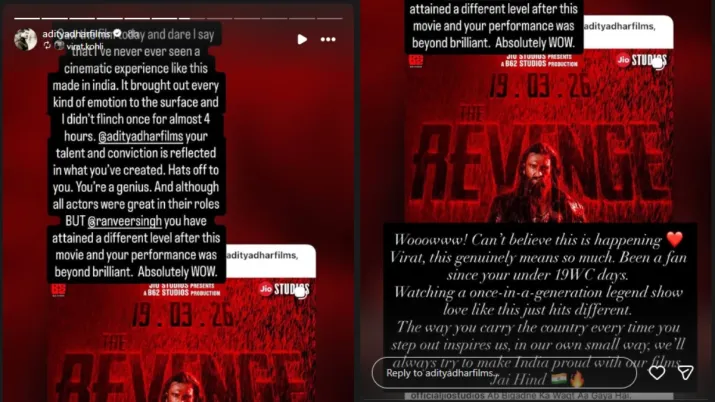 India Tv - Virat and Aditya's Instagram stories