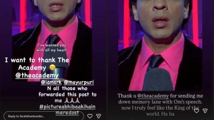 India Tv - Farah Khan and Shah Rukh Khan's Instagram stories