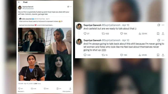 India Tv - Screengrab showing Supriya Ganesh's comment on X post