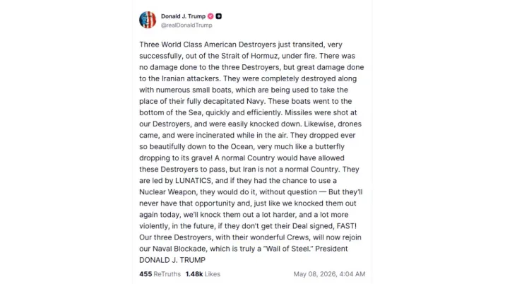 India Tv - Screengrab of US President Donald Trump's Truth Social post.