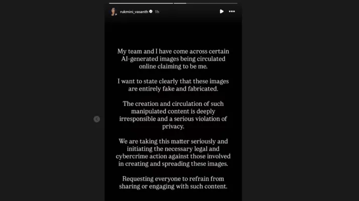 India Tv - Rukmini Vasanth's Instagram stories