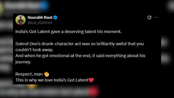 India Tv - An X post about India's Got Latent 2. India Tv - An X post about India's Got Latent 2.