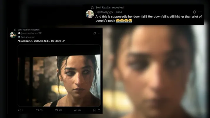 India Tv - Screengrabs showing X posts reposted by Soni Razdan. India Tv - Screengrabs showing X posts reposted by Soni Razdan.