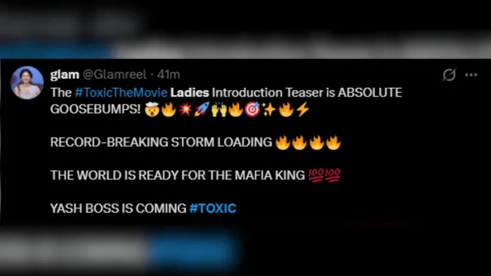 India Tv - Screengrab showing X users reacting to Toxic's new 'Ladies and Ladies' teaser. 
