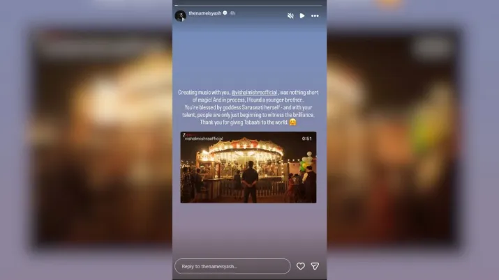 India Tv - Screengrab taken from Yash's Instagram story. 