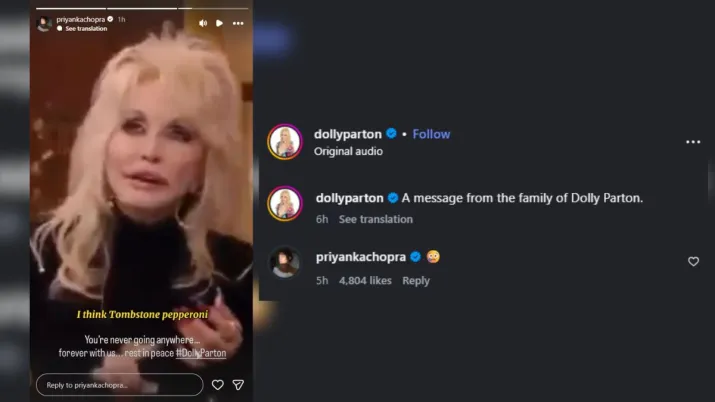 India Tv - Screengrab taken from Priyanka Chopra's Instagram story. India Tv - Screengrab taken from Priyanka Chopra's Instagram story.