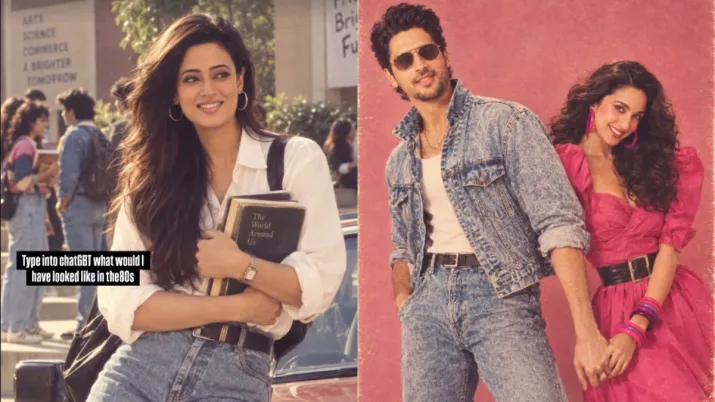 India Tv - Celebs tune into the viral 1980s AI trend