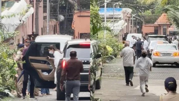 India Tv - Alia Bhatt and Karan Johar arrived to pay their last respects at Rani Mukerji's mother's funeral. India Tv - Alia Bhatt and Karan Johar