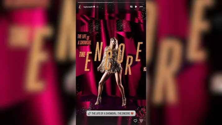 India Tv - Taylor Swift's deluxe album, The Life of a Showgirl: Encore, to release this week. India Tv - Taylor Swift's deluxe edition to release this week.
