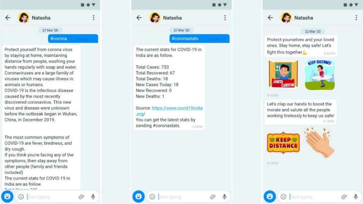 COVID-19: Hike app brings Coronavirus tracking, news updates via Natasha chatbot | Technology News β India TV COVID-19: Hike app brings Coronavirus tracking, news updates via Natasha chatbot | Technology News β India TV