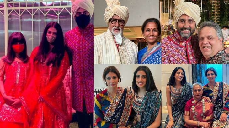 Inside Anmol Ambani's wedding: Pics of Navya, Abhishek & Aishwarya from ...