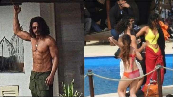 Pathaan: Shah Rukh Khan flaunts his abs, Deepika Padukone rocks a bikini for poolside song shoot | PICS | Celebrities News – India TV