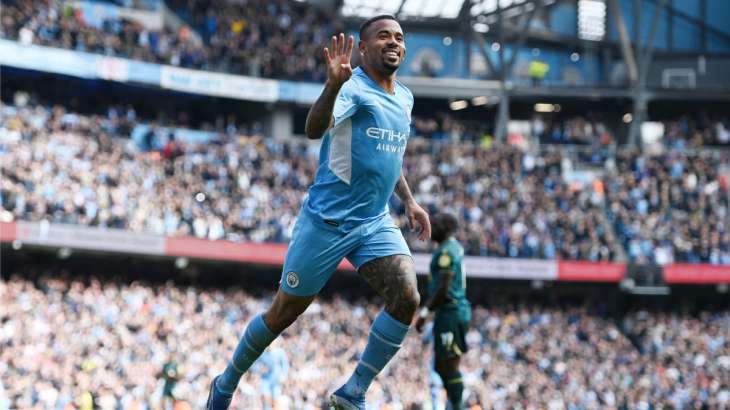 Jesus Nets Four Goals Against Watford Manchester City Leads Epl Points Table Football News India Tv