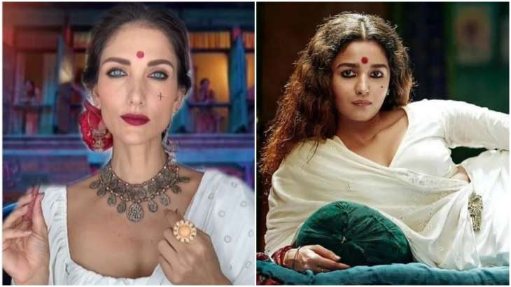 Actress Cindy Bishop recreates Alia Bhatts Gangubai Kathiawadi look leaving netizens impressed WATCH Offbeat News photo