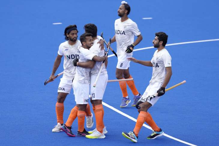 Indian hockey team in action