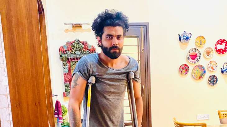 Injured Ravindra Jadeja posts first rehabilitation pic on Twitter, writes  'One step at a time' | Cricket News – India TV