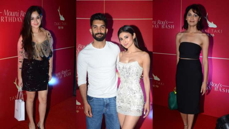 Mouni Roy-Suraj Nambiar make for a SEXY couple at her birthday bash; Jannat  Zubair, Sriti Jha & others attend | Celebrities News â€“ India TV