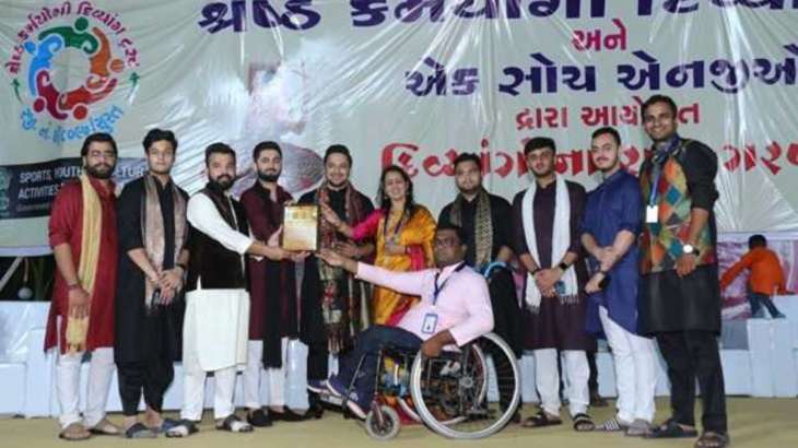 Family members of the divyangs felicitated the members of NGO organisations for boosting inclusivity