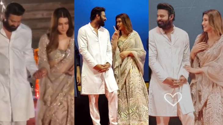 Prabhas Kriti Sanon S Sweet Gestures At Adipurush Teaser Launch Fuel Dating Rumours Fans Can T