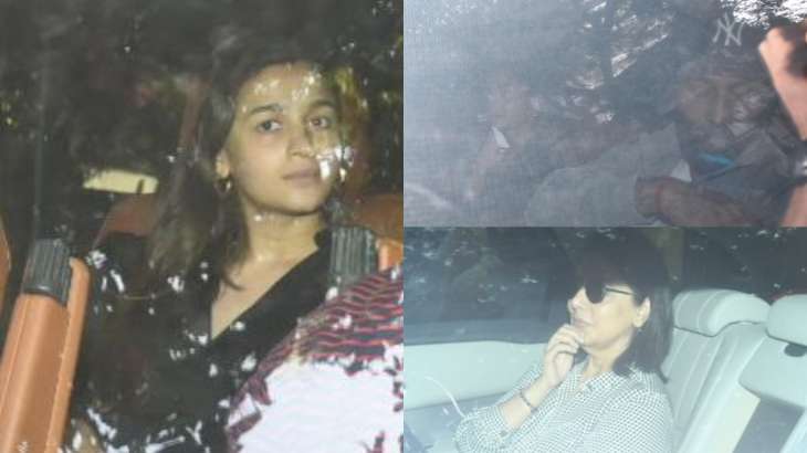 730px x 410px - Alia Bhatt-Ranbir Kapoor hide daughter's face as onlookers peep inside  their car, watch video | Celebrities News â€“ India TV