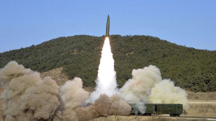 North Korea launches a ballistic missile towards the