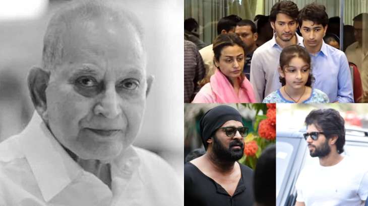 Tollywood superstar Krishna laid to rest, Mahesh Babu gets support from  Prabhas, Ram Charan & others | Celebrities News – India TV
