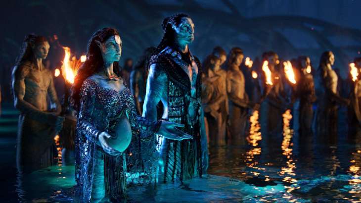 A still from Avatar 2 titled, 'Avatar: The Way of Water'