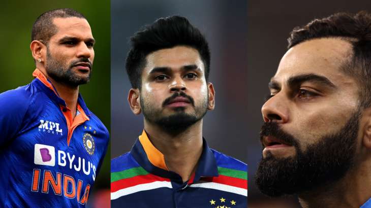 Shikhar Dhawan, Shreyas Iyer, Virat Kohli