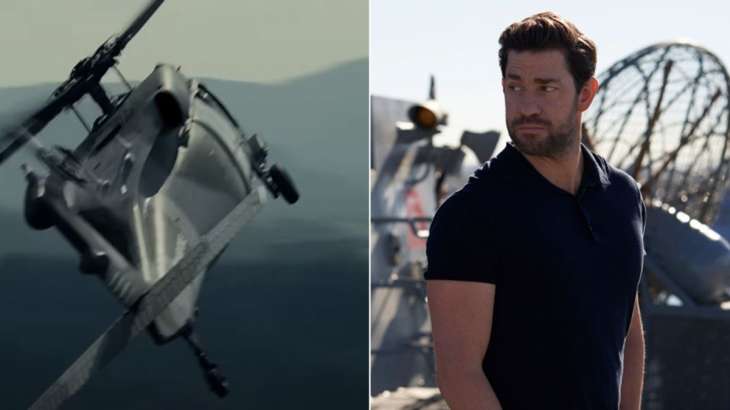 John Krasinski cut open and tossed from a helicopter 