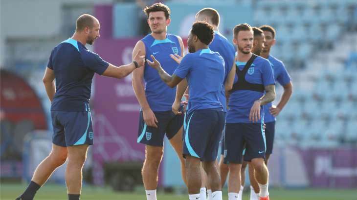 Team England during training session
