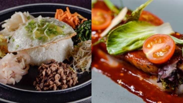 Treat your taste buds with Bibimbap (L) and Samgyupsal They