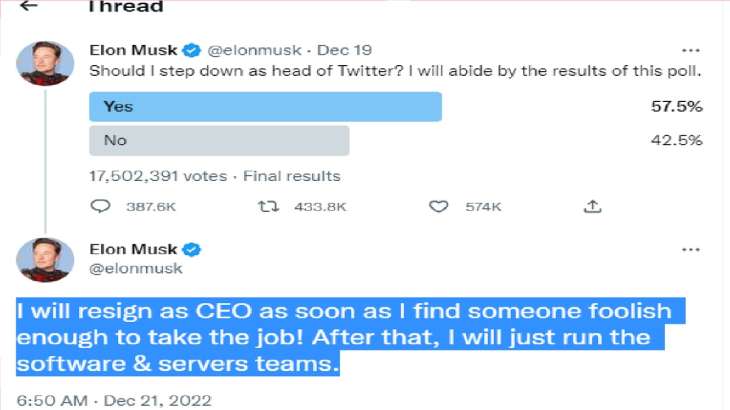 Elon Musk tweeted about his next move
