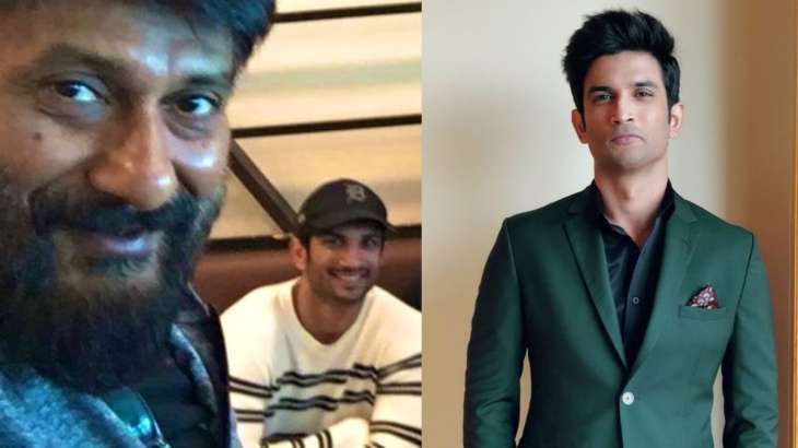 Late Bollywood actor Sushant Singh Rajput posing with filmmaker Vivek Agnihotri